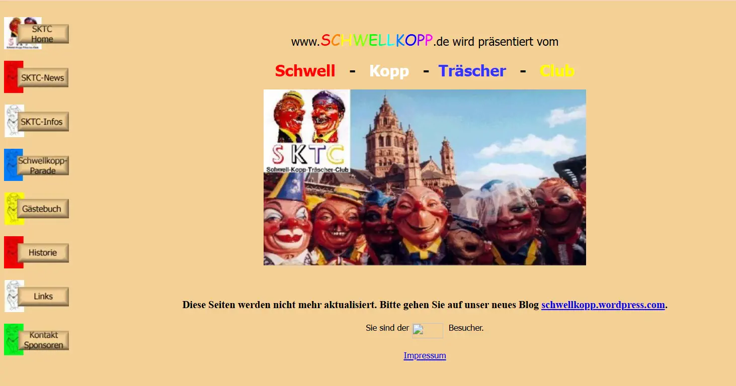 Die ersten Schwellkoppseiten im www