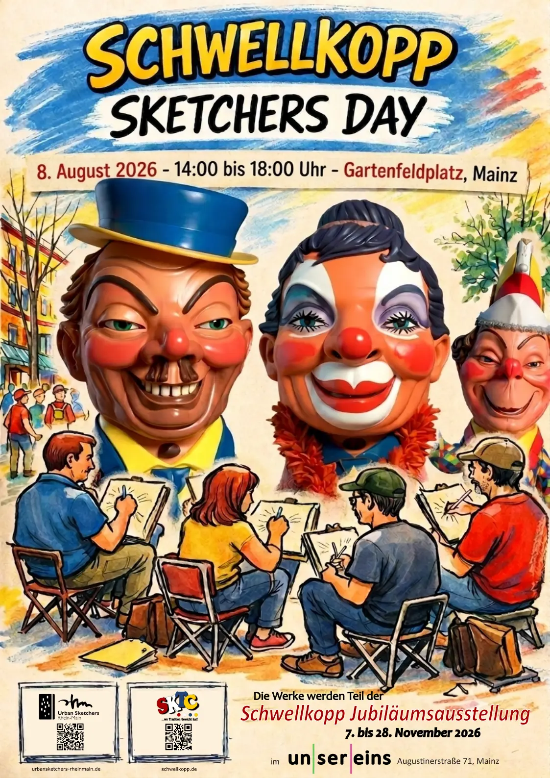 Schwellkopp Sketchers Day: Wenn Meenzer Schwellköpp auf feine Pinselstriche treffen!