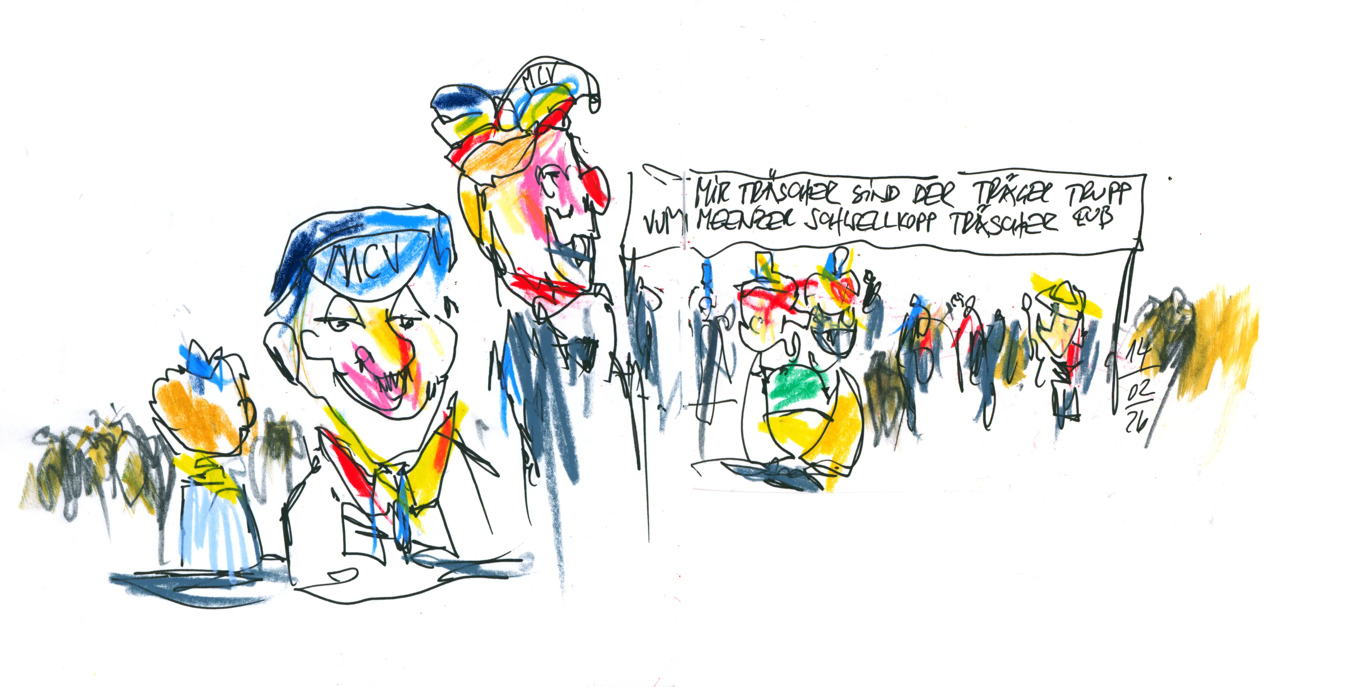 Analytischer Strich, närrisches Herz: Die Fastnachts-Studien von Prof. Emil Hädler